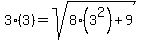 3%283%29=sqrt%288%283%5E2%29%2B9%29