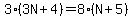 3%283N%2B4%29=8%28N%2B5%29