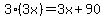 3%283x%29=3x%2B90