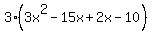3%283x%5E2+-+15x+%2B+2x+-+10%29