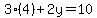 3%284%29%2B2y=10