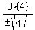 3%284%29%2F%28%22%22+%2B-+sqrt%2847%29%29