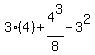 3%284%29+%2B+4%5E3%2F8+-+3%5E2