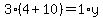 3%284%2B10%29=+1%2Ay