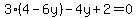 3%284-6y%29-4y%2B2=0