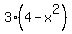 3%284-x%5E2%29