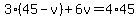 3%2845-v%29%2B6v=4%2A45