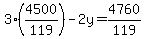 3%284500%2F119%29-2y=4760%2F119