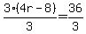 3%284r-8%29%2F3=36%2F3