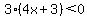 3%284x%2B3%29%3C+0