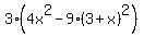3%284x%5E2-9%283%2Bx%29%5E2%29