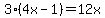 3%284x-1%29=12x