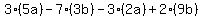 3%285a%29-7%283b%29-3%282a%29%2B2%289b%29