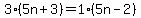3%285n%2B3%29+=+1%285n-2%29+