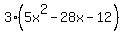 3%285x%5E2-28x-12%29