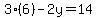 3%286%29-2y=14