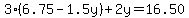 3%286.75-1.5y%29%2B2y=16.50