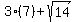3%287%29+%2B+sqrt%2814%29%29