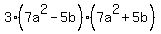 3%287a%5E2+-+5b%29%287a%5E2+%2B+5b%29