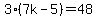 3%287k-5%29=48