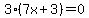 3%287x%2B3%29=0