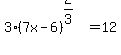 3%287x-6%29%5E%282%2F3%29+=+12