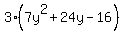 3%287y%5E2%2B24y-16%29