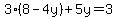 3%288-4y%29%2B5y=3