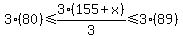 3%2880%29%3C=3%28155%2Bx%29%2F3%3C=3%2889%29