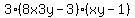 3%288x3y-3%29%28xy-1%29