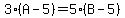 3%28A-5%29=5%28B-5%29