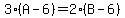 3%28A-6%29=2%28B-6%29