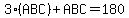 3%28ABC%29%2BABC+=+180