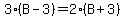 3%28B-3%29=2%28B%2B3%29
