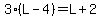3%28L-4%29=L%2B2