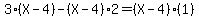 3%28X-4%29-%28X-4%292=%28X-4%29%281%29