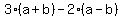 3%28a%2Bb%29-2%28a-b%29