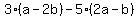 3%28a-2b%29-5%282a-b%29