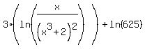 3%28ln%28x%2F%28x%5E3+%2B+2%29%5E2%29%29+%2B+ln%28625%29