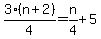 3%28n%2B2%29%2F4=n%2F4%2B5