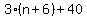 3%28n%2B6%29%2B40