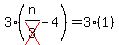 3%28n%2Fcross%283%29-4%29=3%281%29