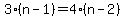 3%28n-1%29=4%28n-2%29