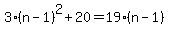 3%28n-1%29%5E2%2B20=19%28n-1%29