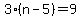 3%28n-5%29=9