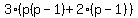 3%28p%28p+-1%29%2B+2%28p+-+1%29%29