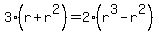 3%28r+%2B+r%5E2%29+=+2%28r%5E3+-+r%5E2%29