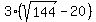 3%28sqrt%28144%29-20%29
