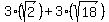 3%28sqrt%282%29%29+%2B+3%28sqrt%2818%29%29