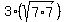 3%28sqrt%287%2A7%29%29